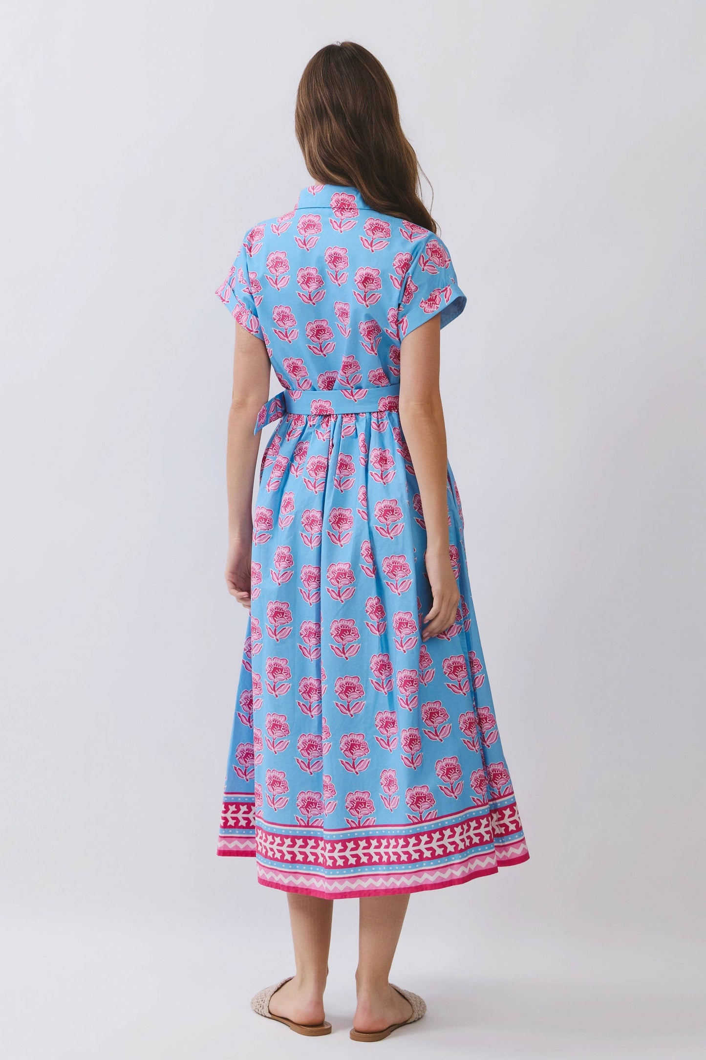 Floral Midi Shirt Dress