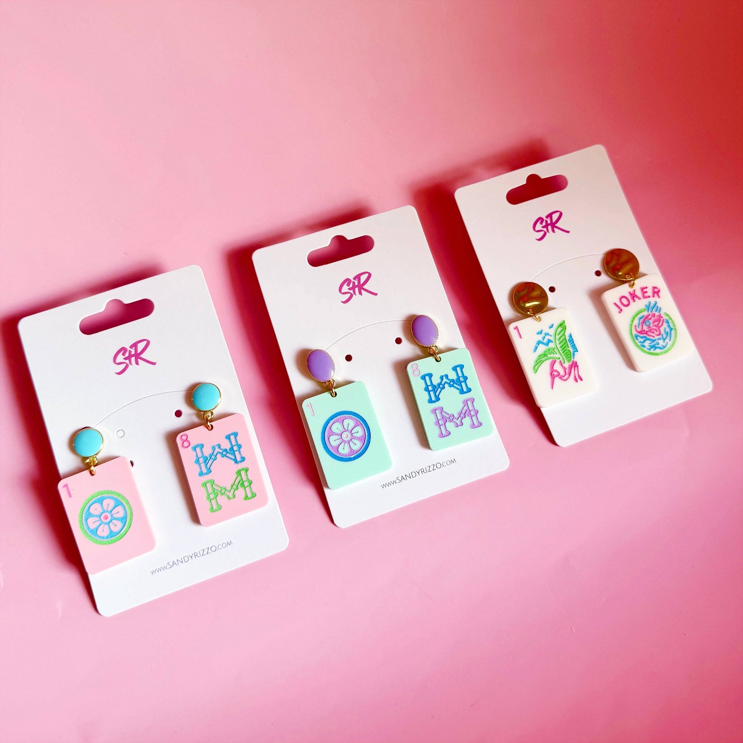 Mint Mahjong Earrings