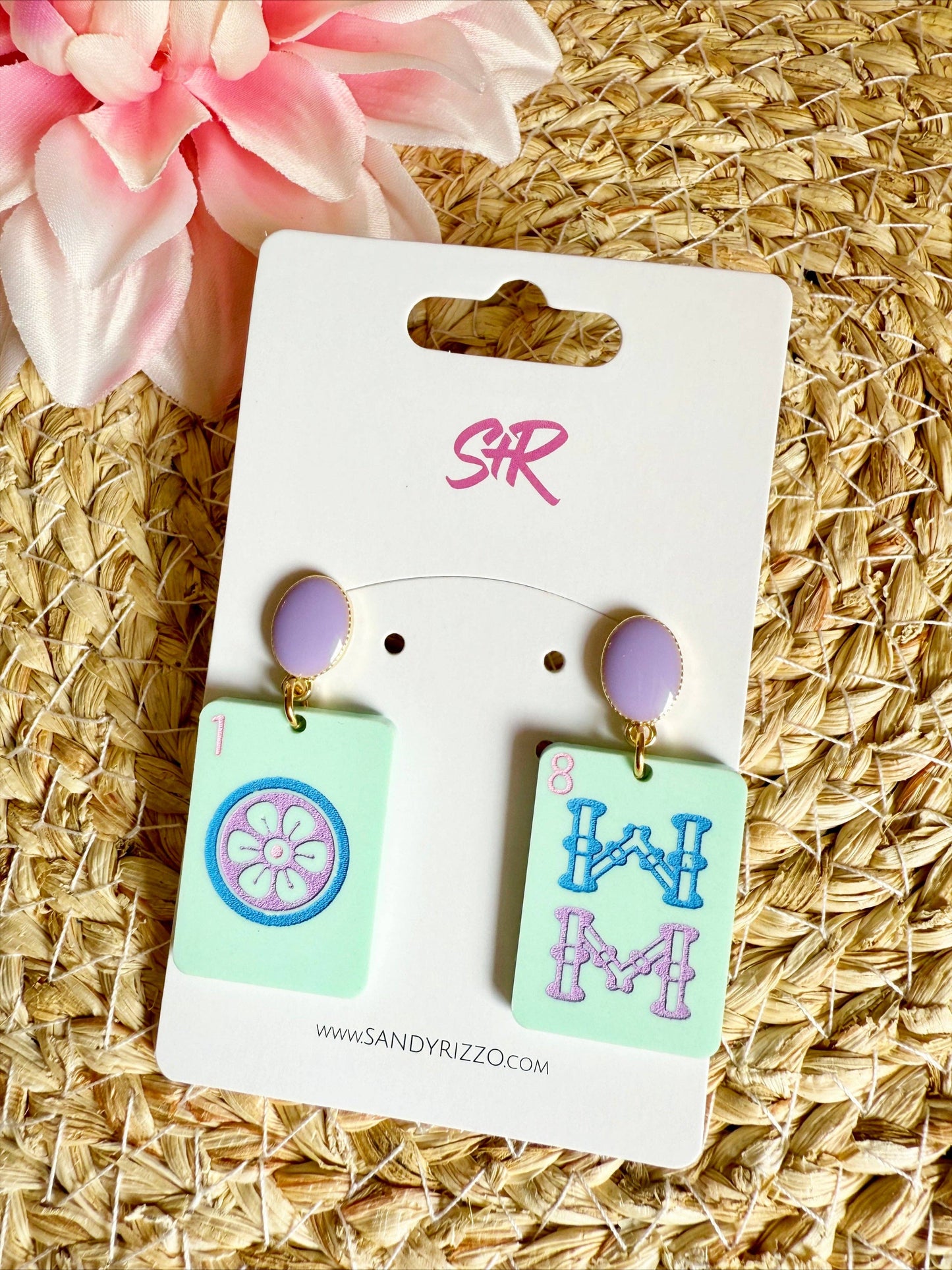 Mint Mahjong Earrings