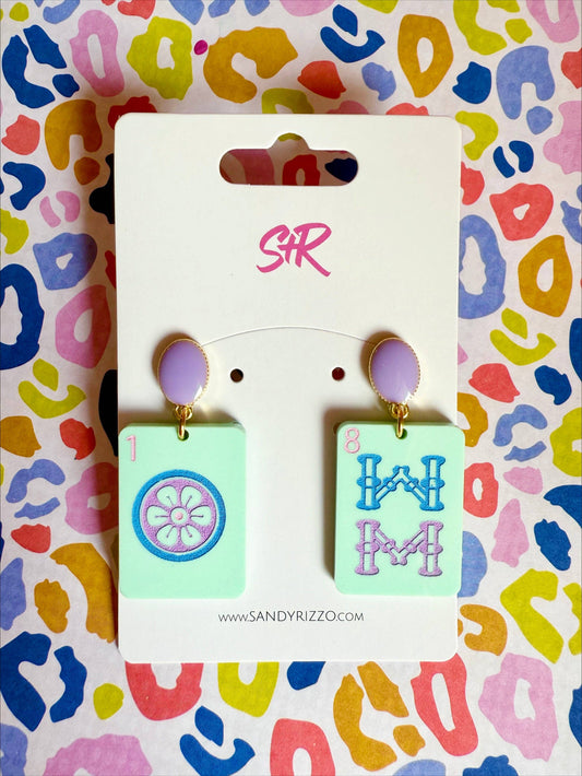 Mint Mahjong Earrings