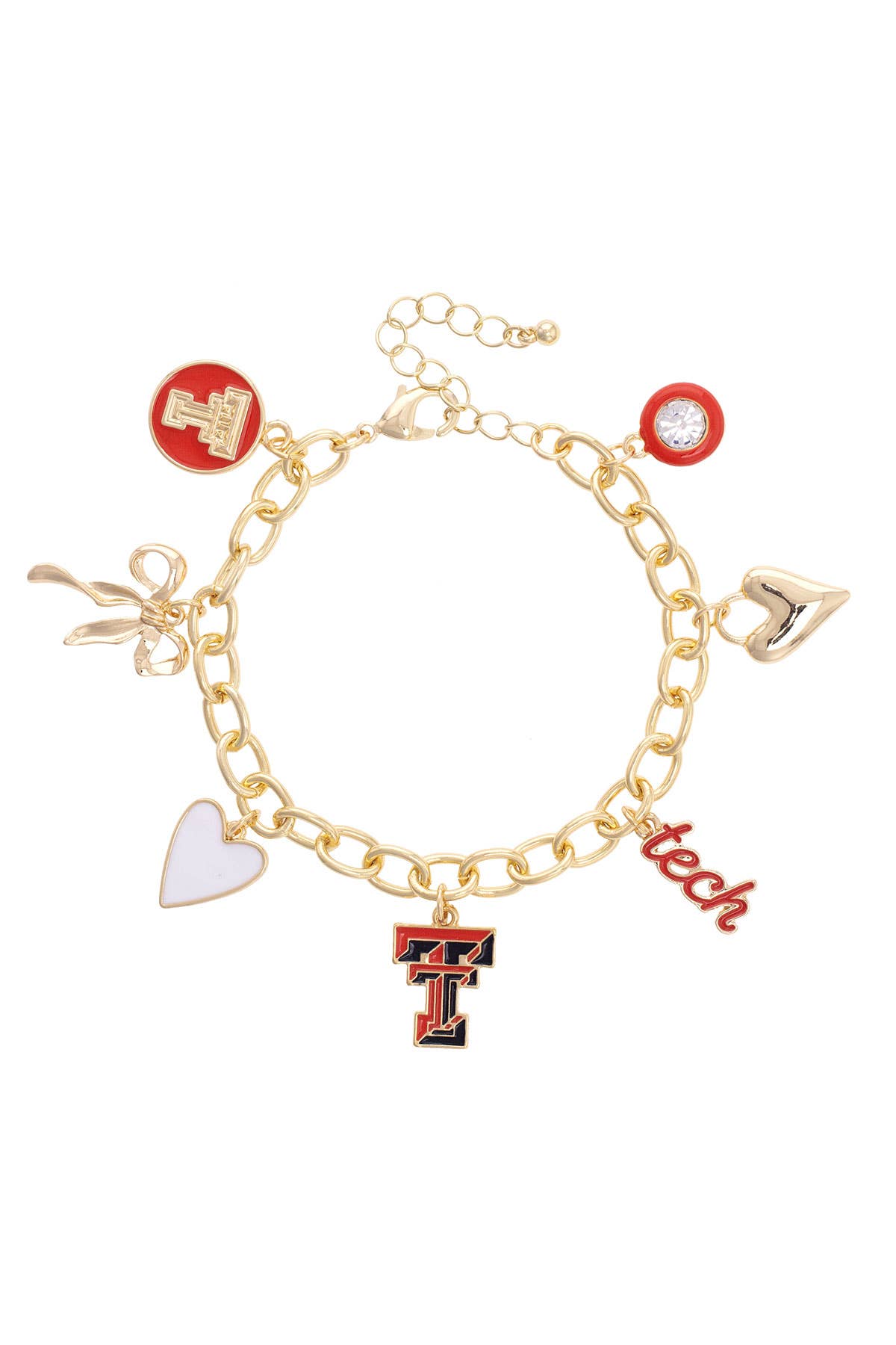 Texas Tech Charm Bracelet