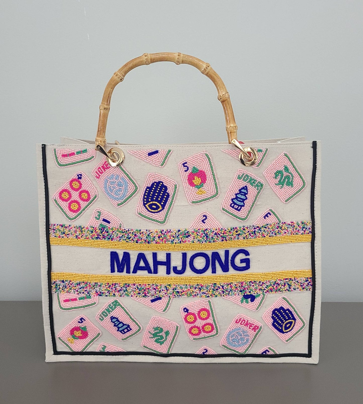 Mahjong tote Bamboo PINK