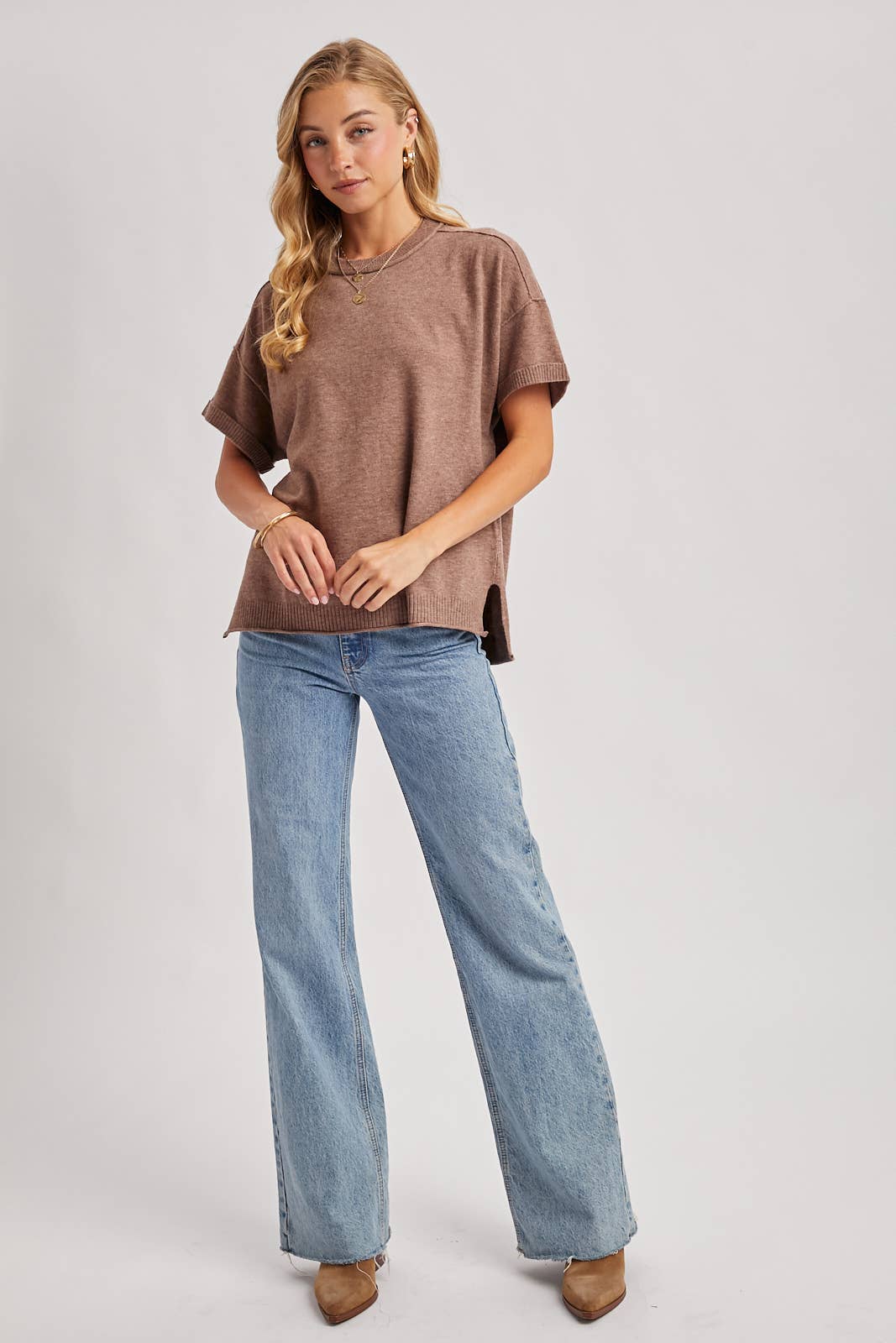 CREW NECK KNIT TOP