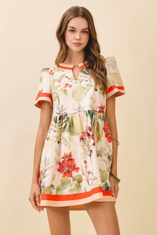 Fall Floral Dress