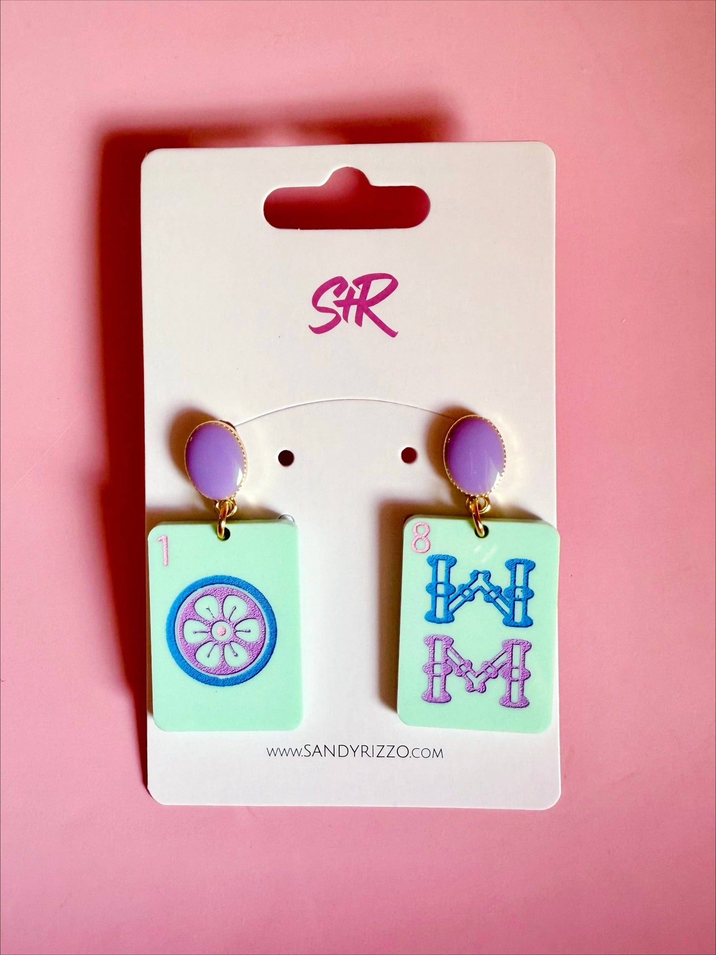 Mint Mahjong Earrings