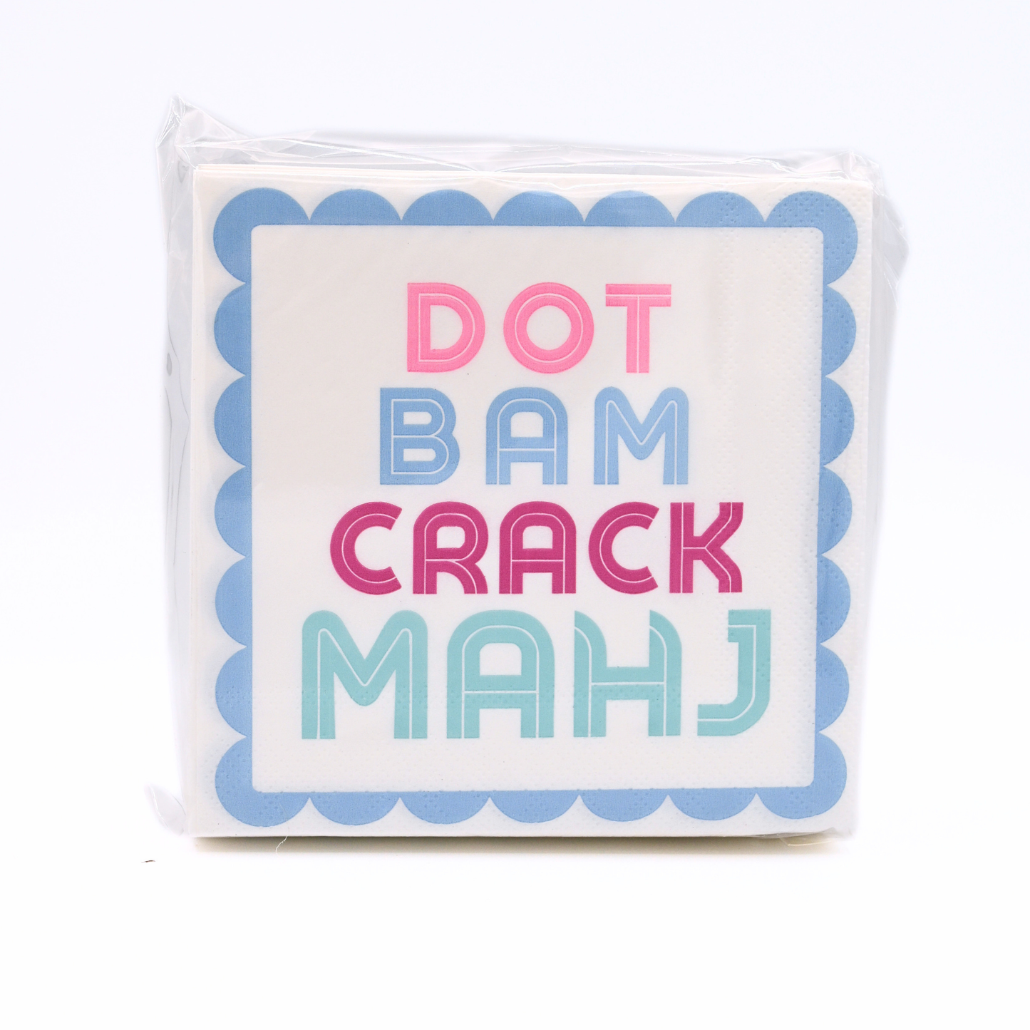 "Dot Bam Crack MAHJ" Cocktail Napkins