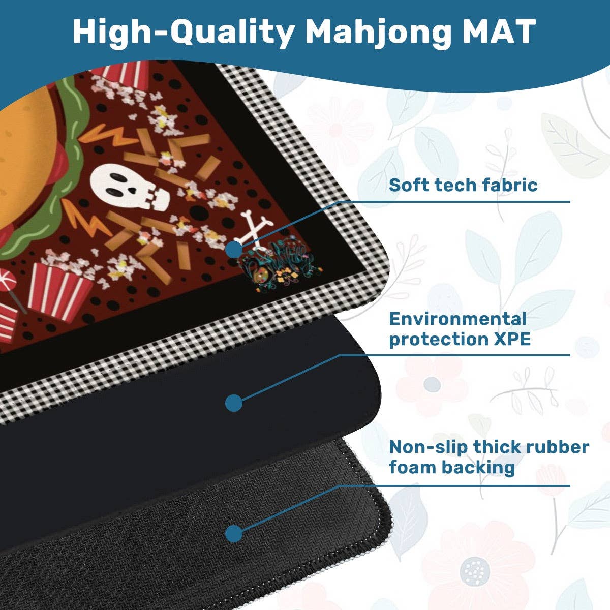 Spooky Fast Food Mahjong Mat 33"x33"