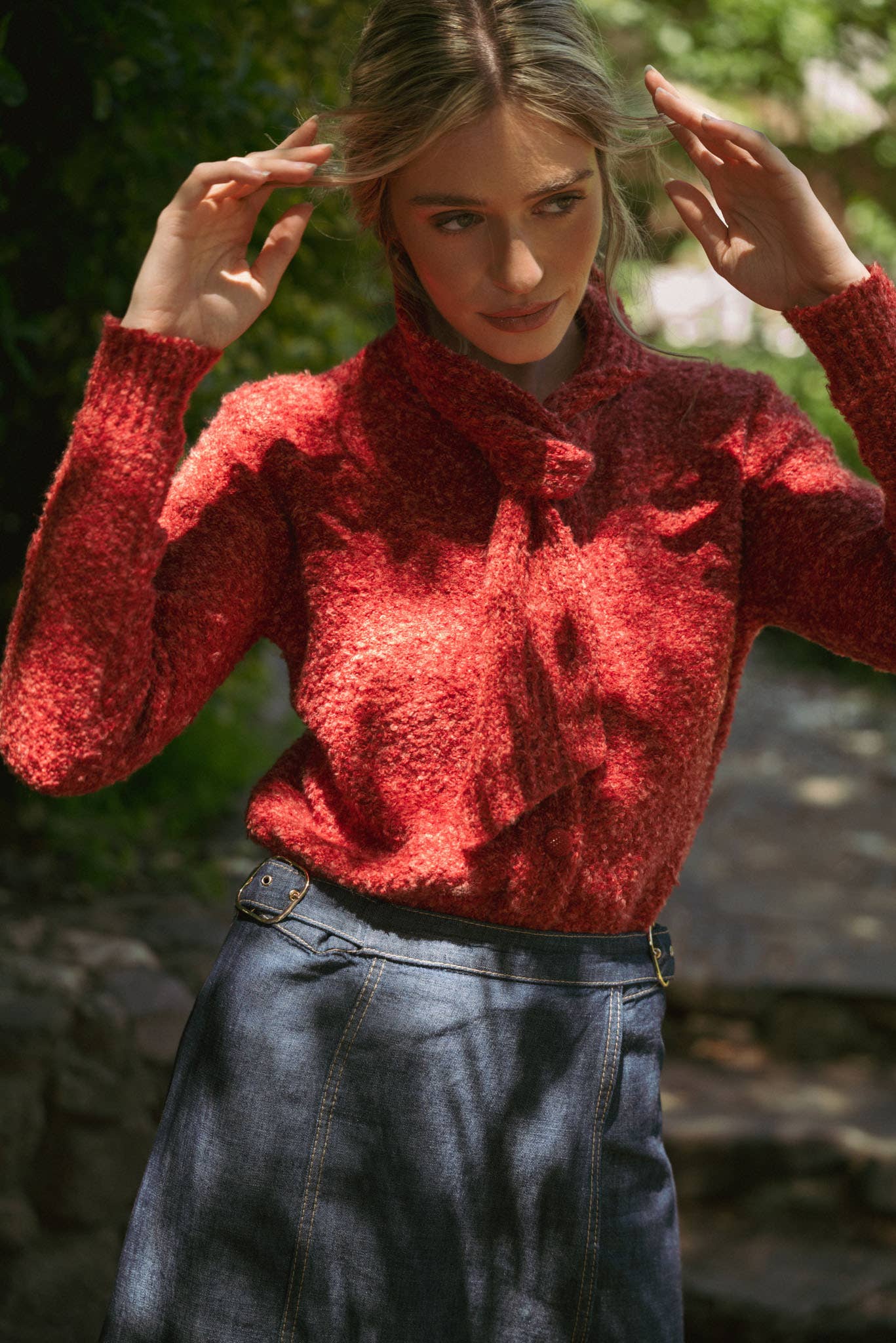 Tie Neck Kristine Sweater Cardigan