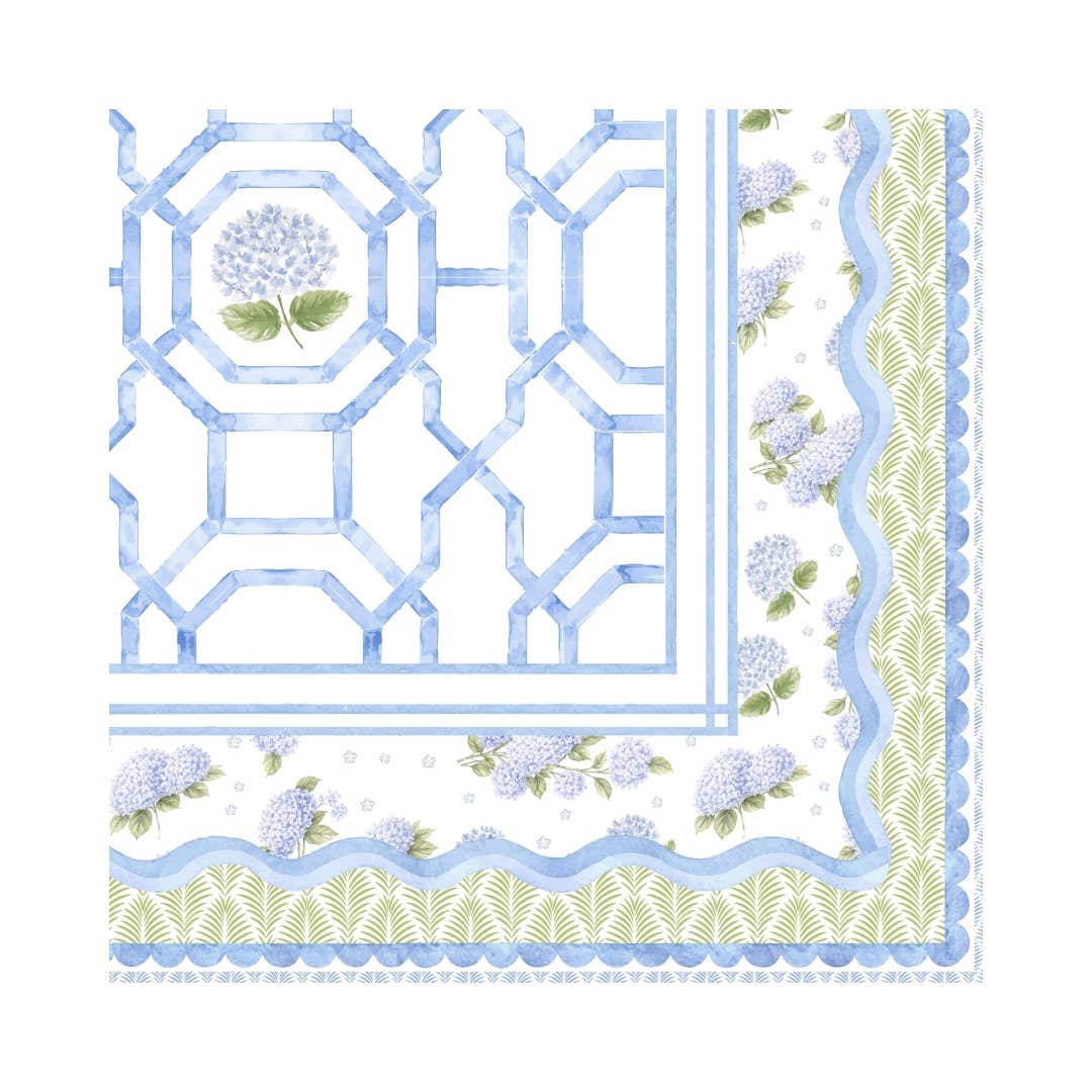 The House of Hydrangea Mahjong Mat | Floral [Non-Neoprene]
