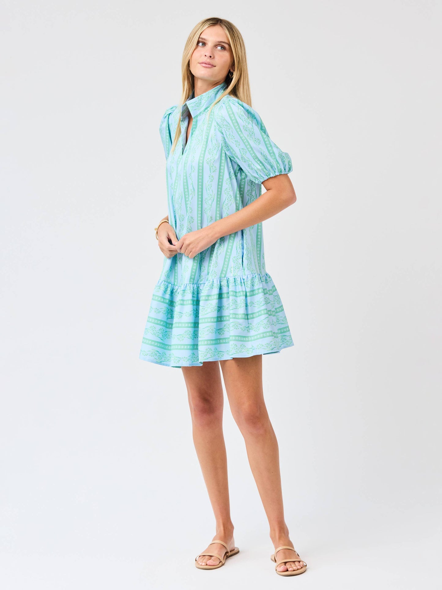Nancy Dress | Garden Lace Green