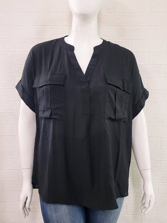 Curve Collection Black Dolman Top 1X-3X