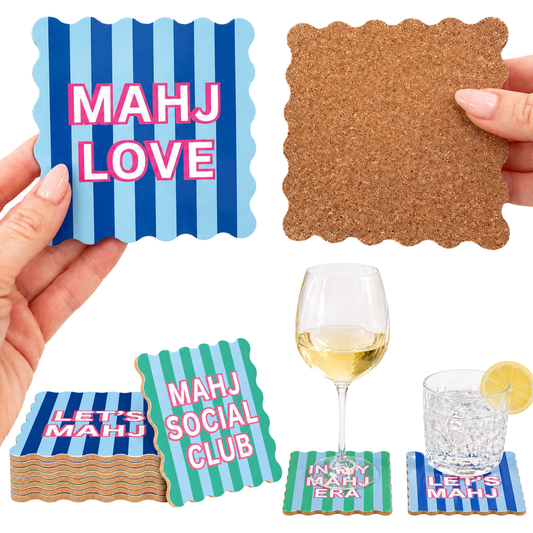 Mahjong Social Club Coaster Set – Set of 4