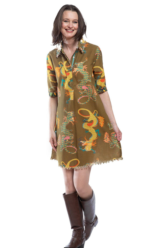 Chatham Olive Dragon Dress