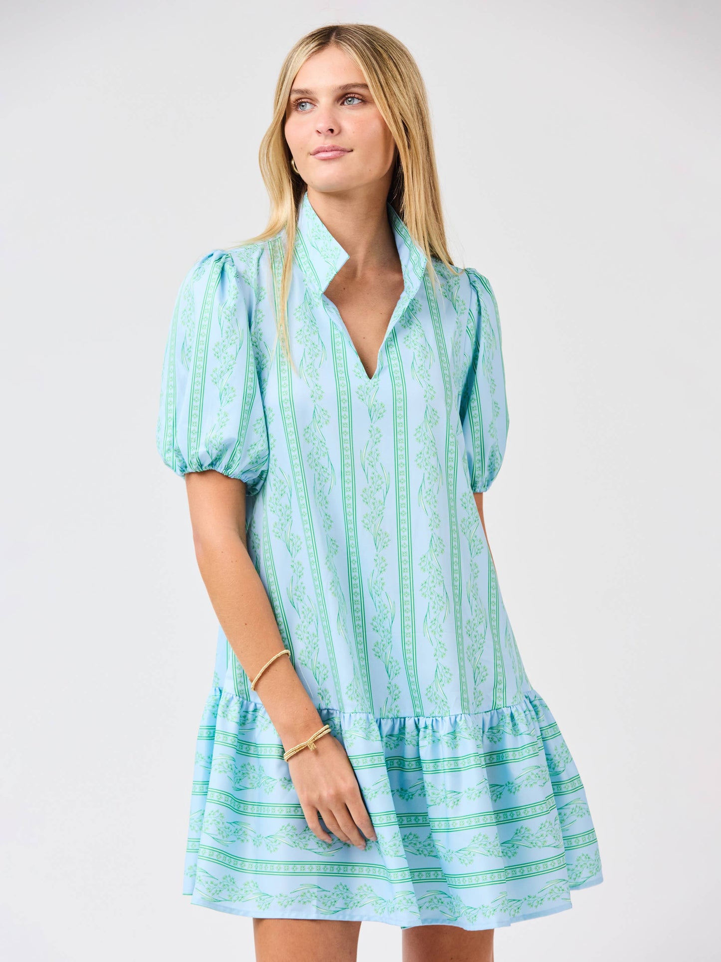 Nancy Dress | Garden Lace Green