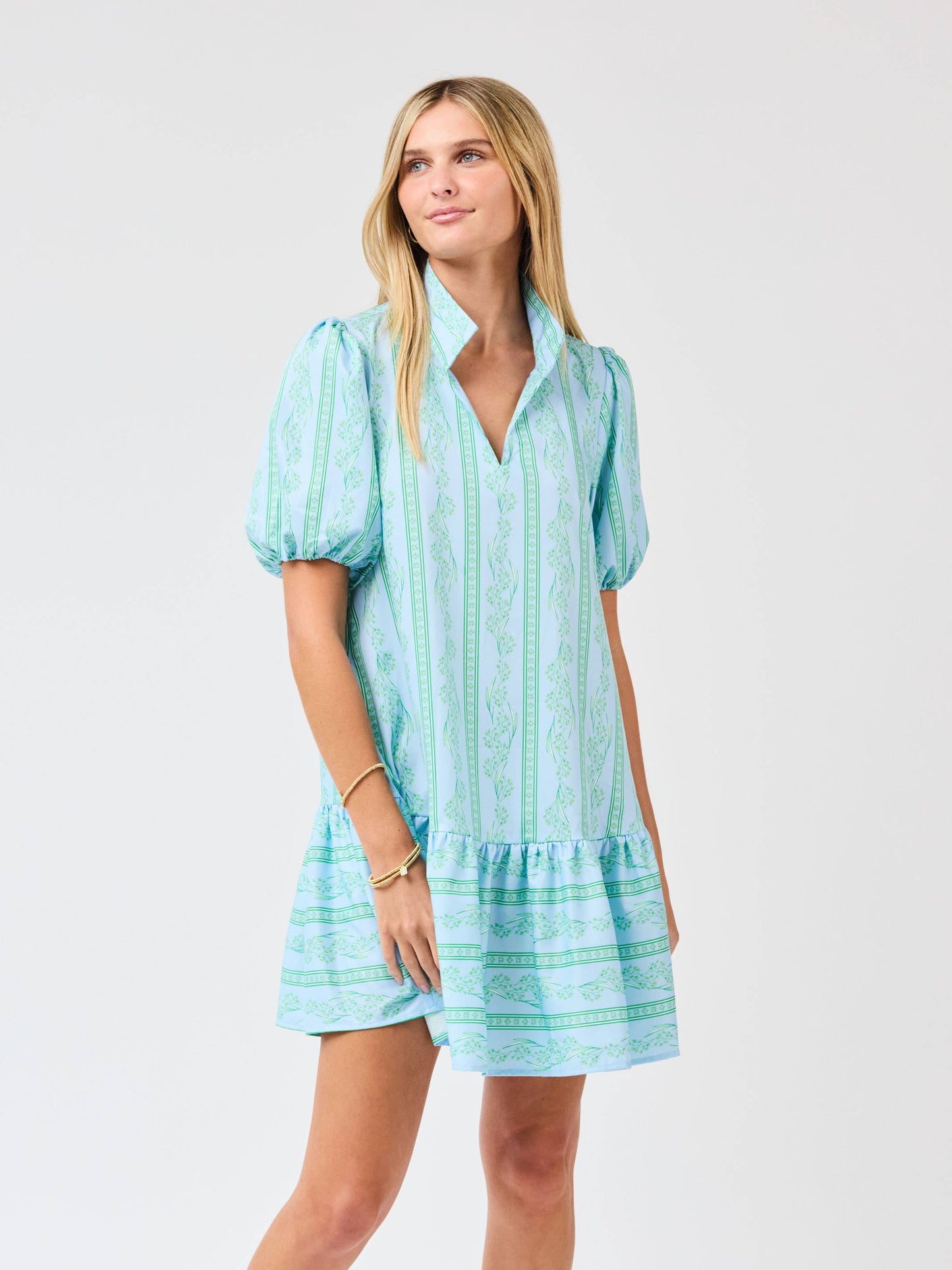 Nancy Dress | Garden Lace Green