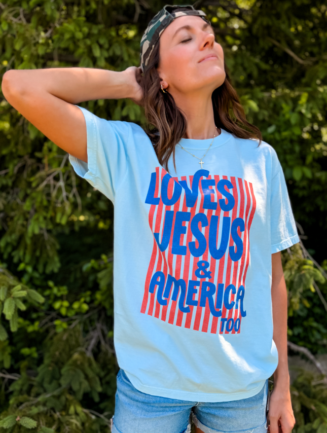 Loves Jesus & America Tee