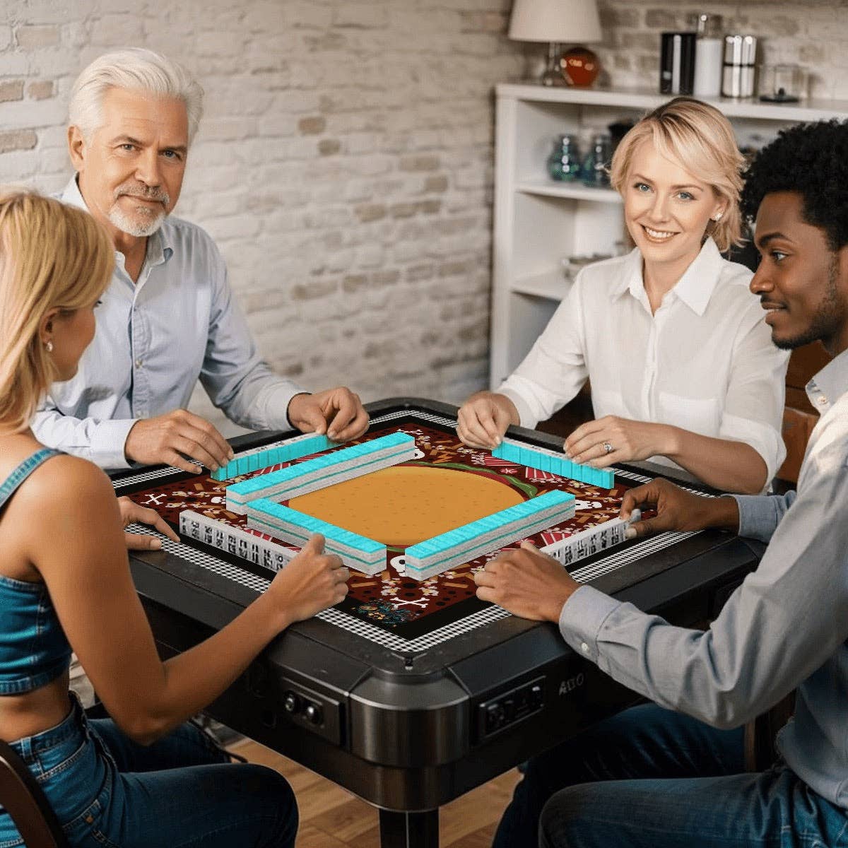 Spooky Fast Food Mahjong Mat 33"x33"