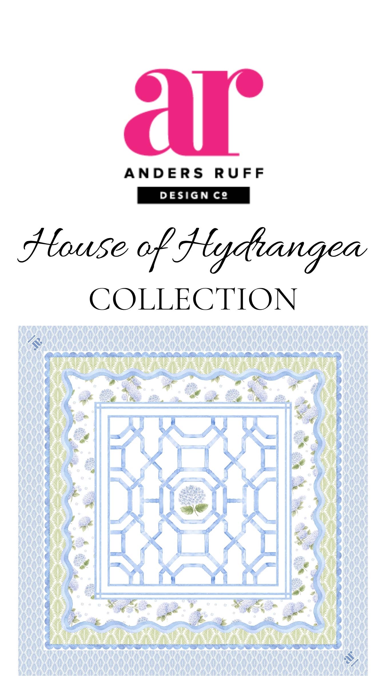 The House of Hydrangea Mahjong Mat | Floral [Non-Neoprene]