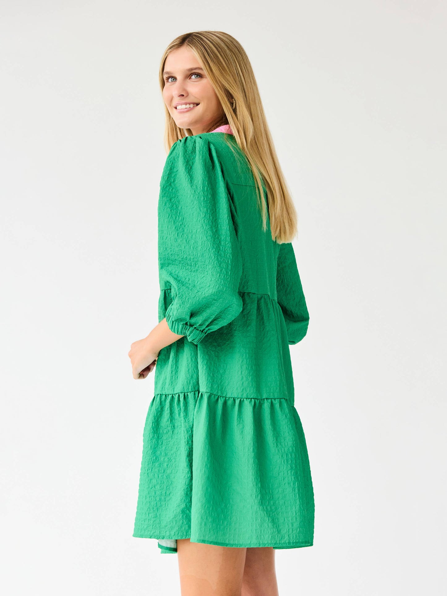 Green and Pink Cooper Dress