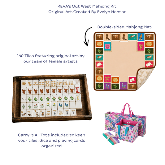 Out West Mahjong Tiles and Mat- Catherine Cartie