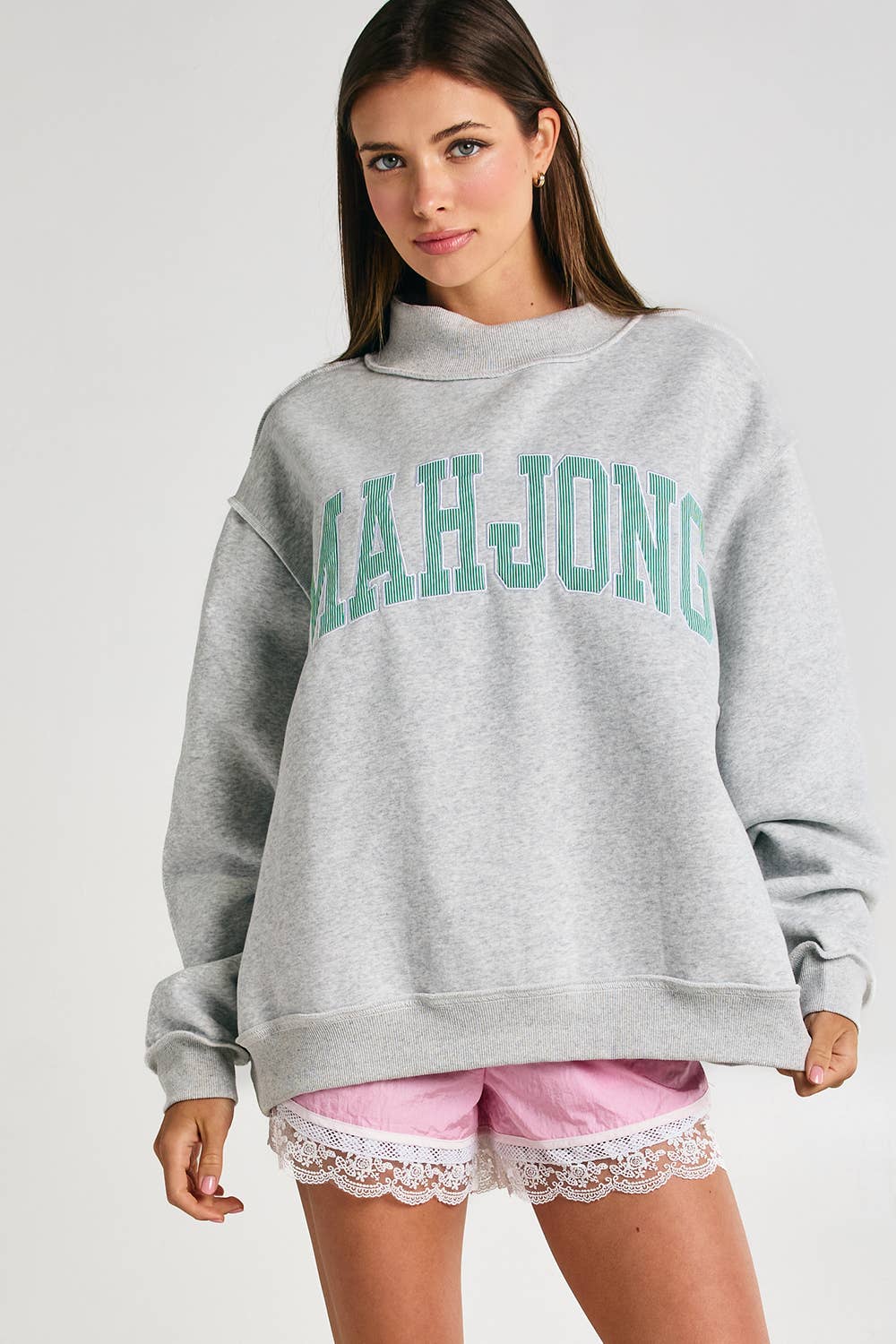Mahjong Embroidery Sweatshirt