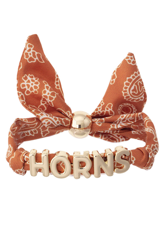 Texas Longhorns Bandana Slider Bracelet