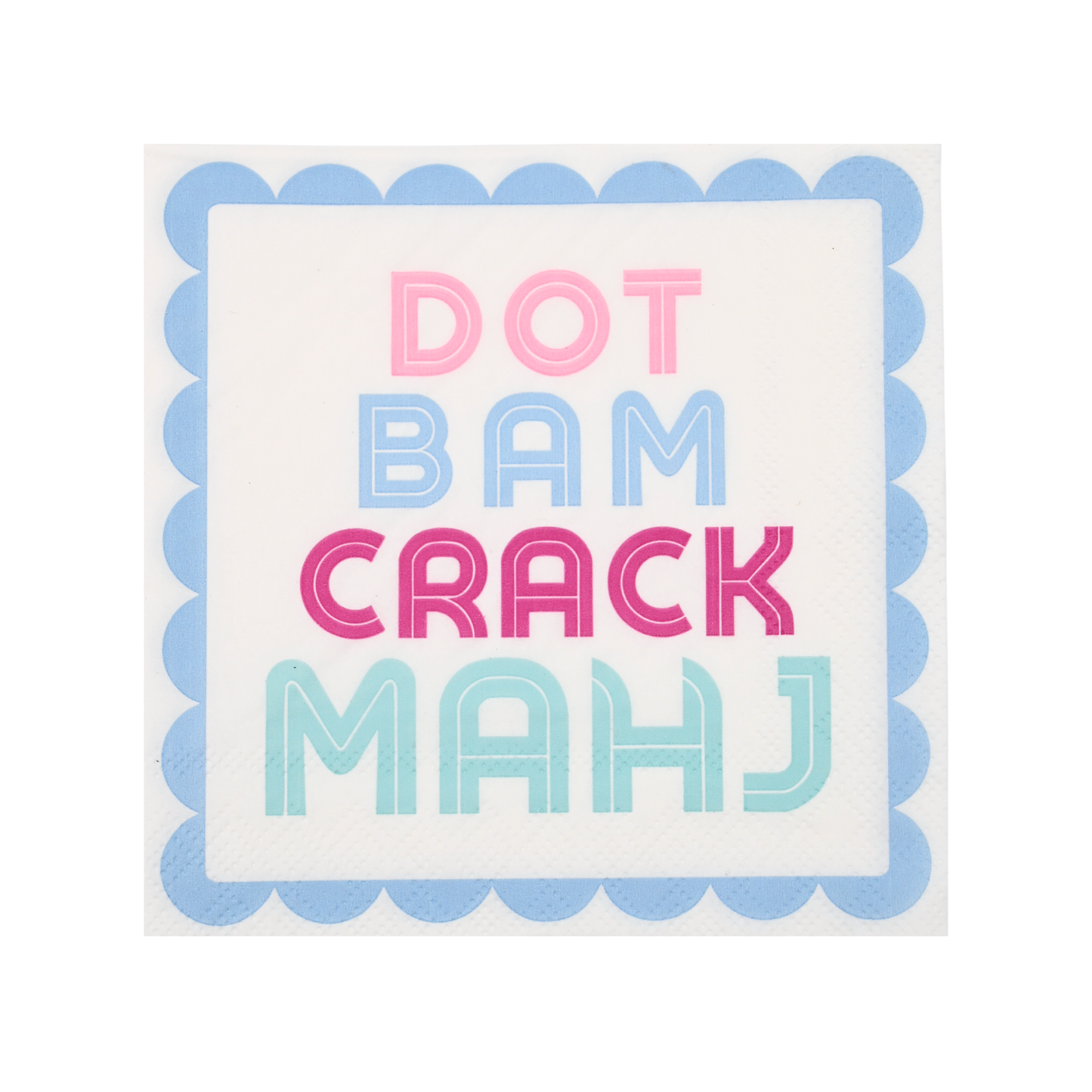 "Dot Bam Crack MAHJ" Cocktail Napkins