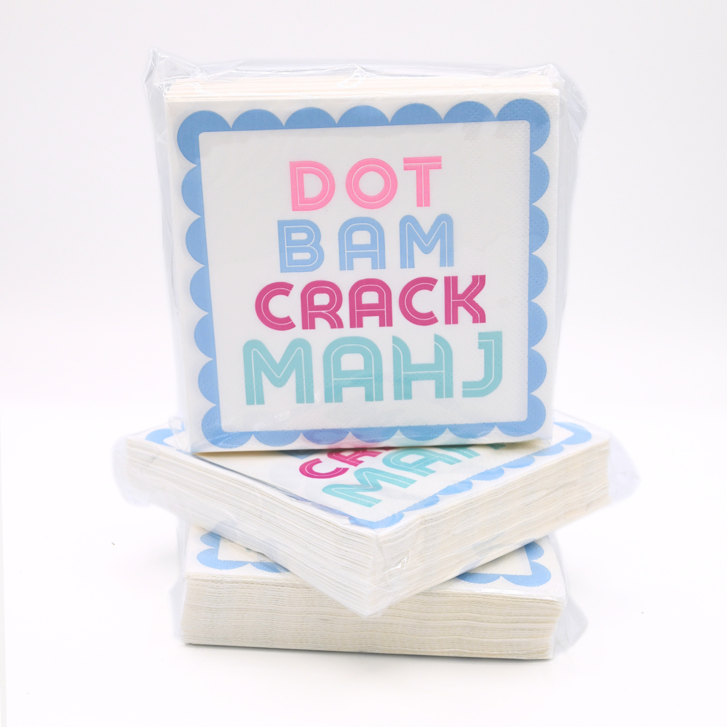 "Dot Bam Crack MAHJ" Cocktail Napkins