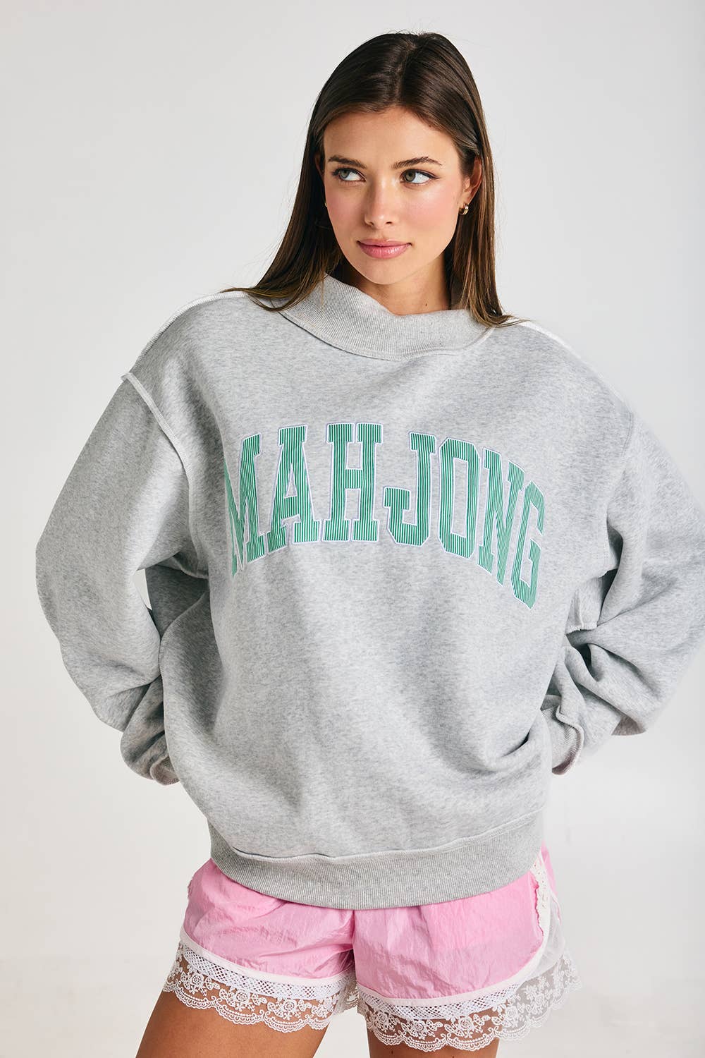 Mahjong Embroidery Sweatshirt