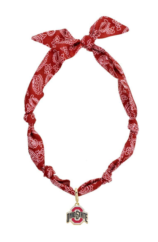 Ohio State Buckeyes Logo Bandana Scarf Necklace