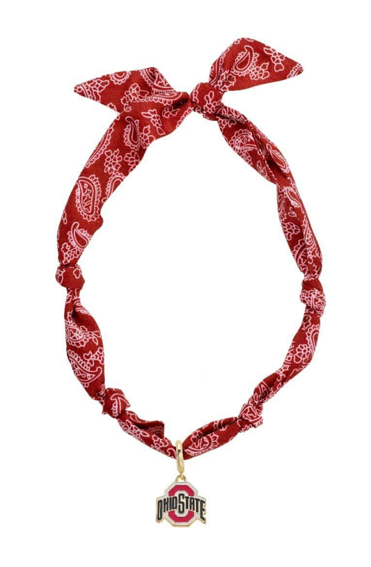 Ohio State Buckeyes Logo Bandana Scarf Necklace