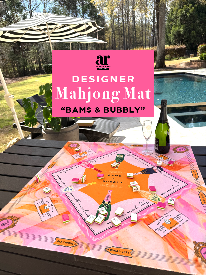 Bams & Bubbly Mahjong Mat | Champagne TRAVEL [Non Neoprene]