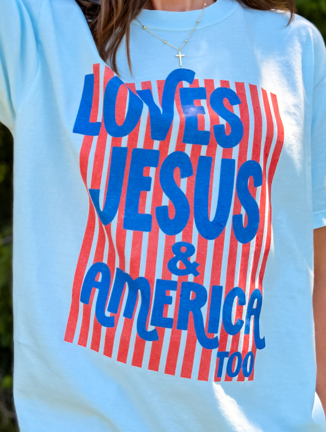 Loves Jesus & America Tee