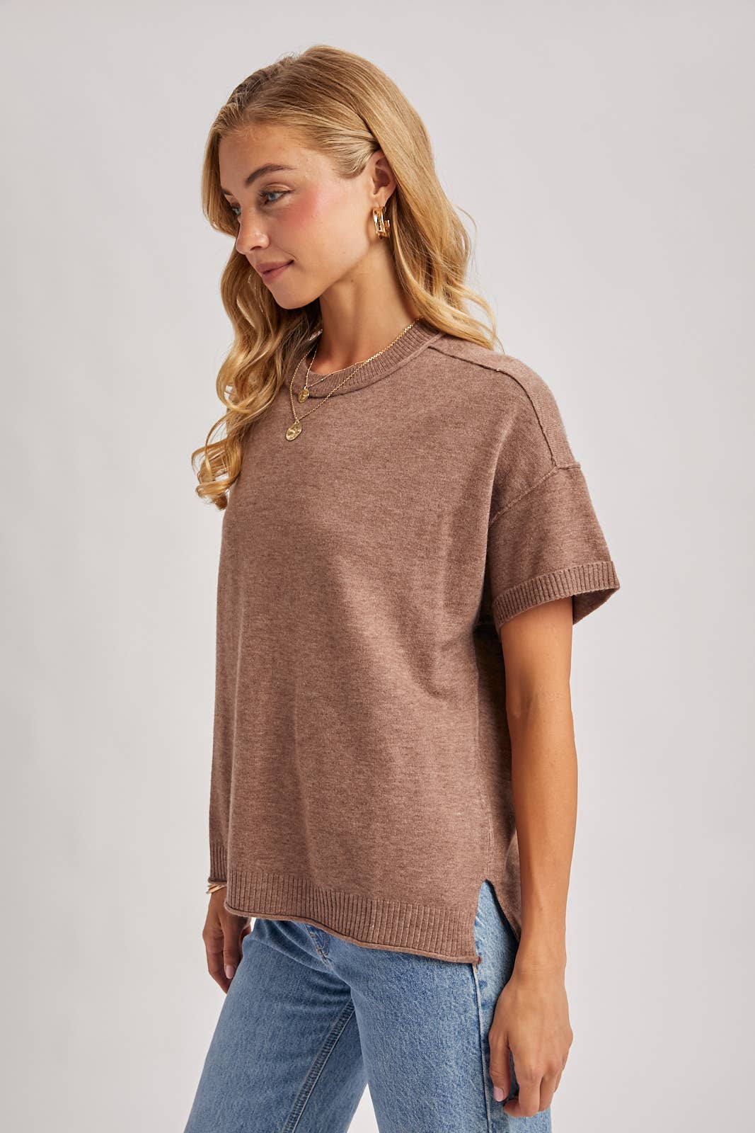 CREW NECK KNIT TOP