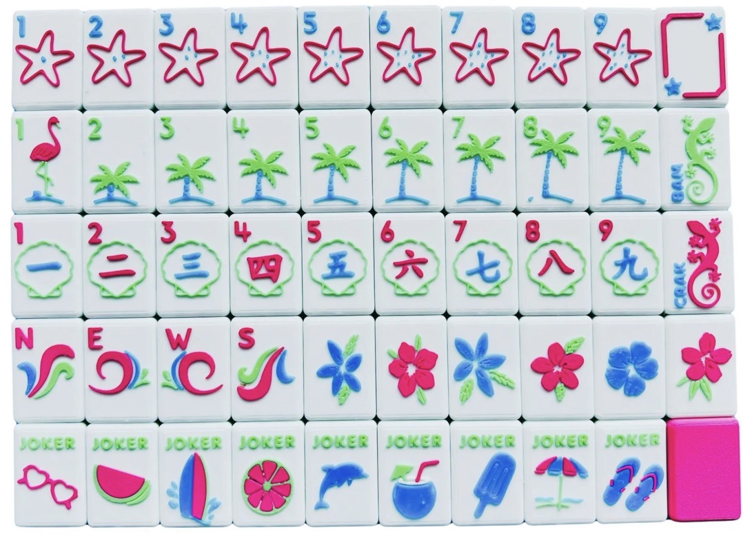 Floating Pool and Travel Mahjong Tiles