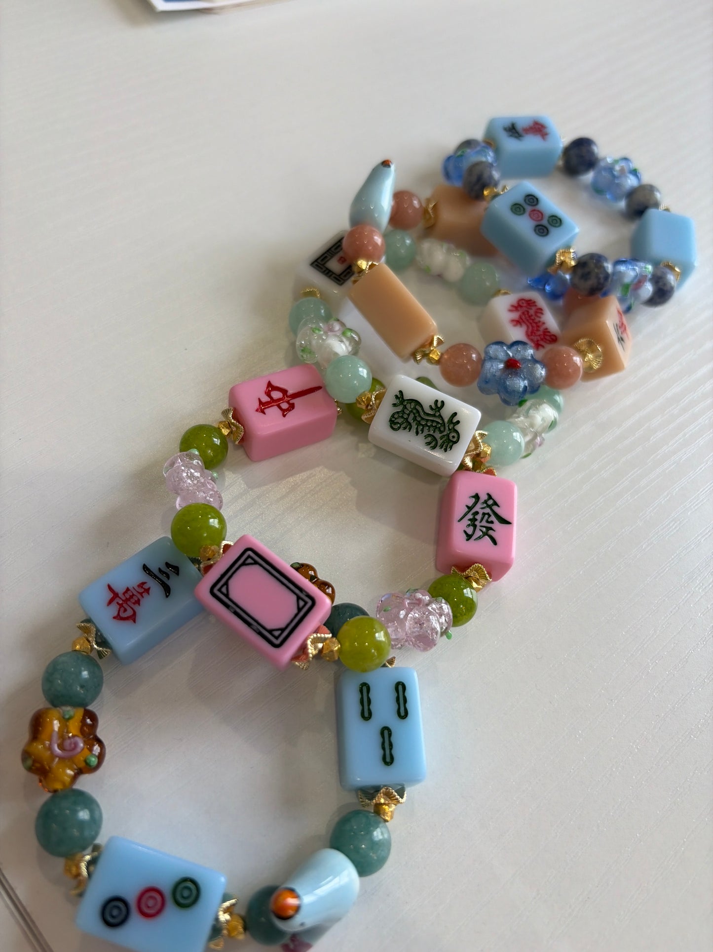 DOT, BAM, CRAK! Mahjong Tile Bracelet