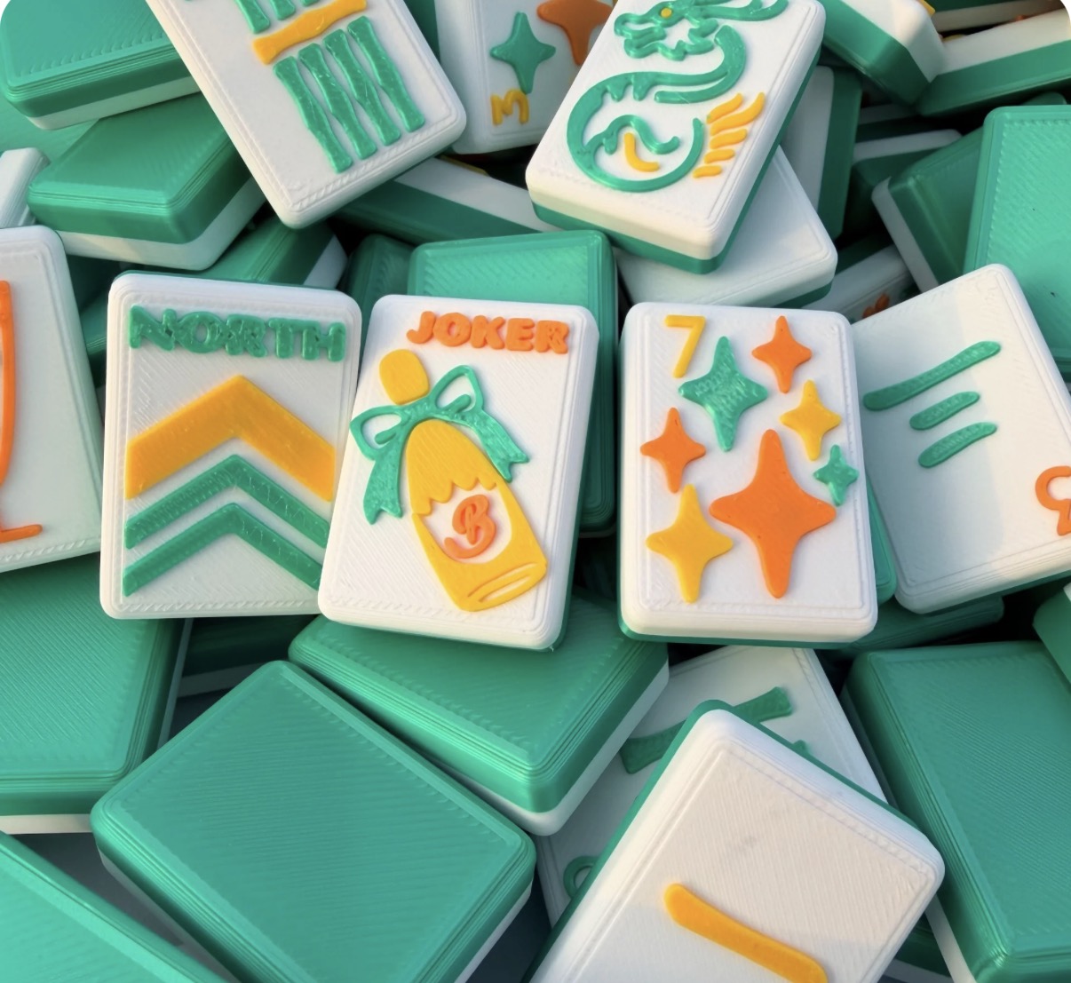 Floating Pool and Travel Mahjong Tiles