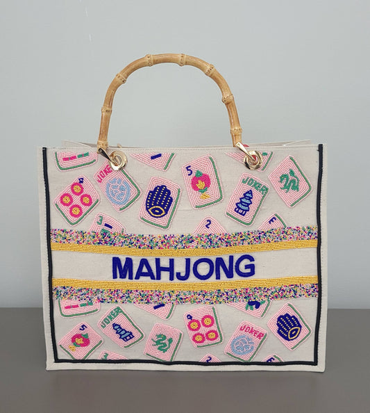 Mahjong tote Bamboo PINK