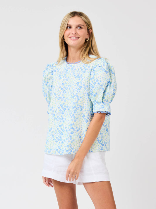 Thea Top | Larkspur Fields Blue