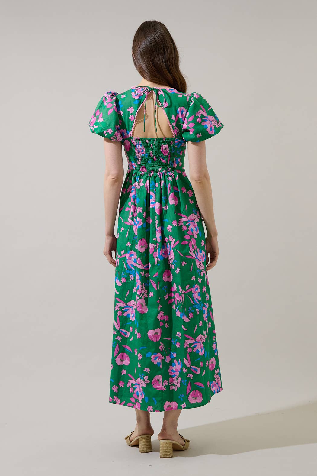 Jaylene Pleated Maxi Dress Denavi Floral