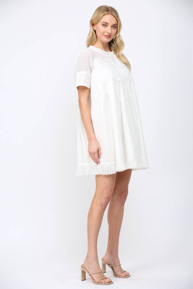 Lace Applique White Dress