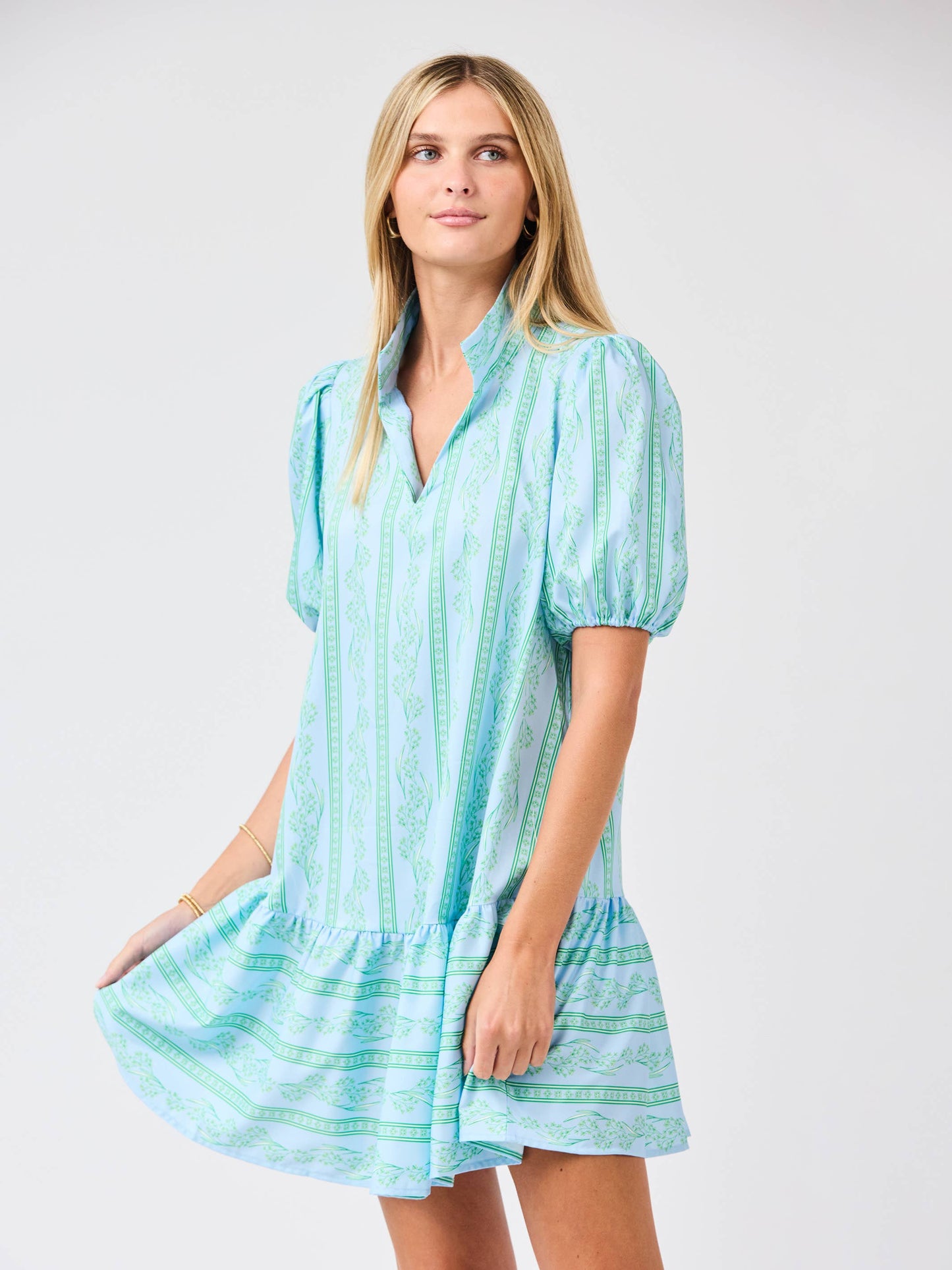Nancy Dress | Garden Lace Green