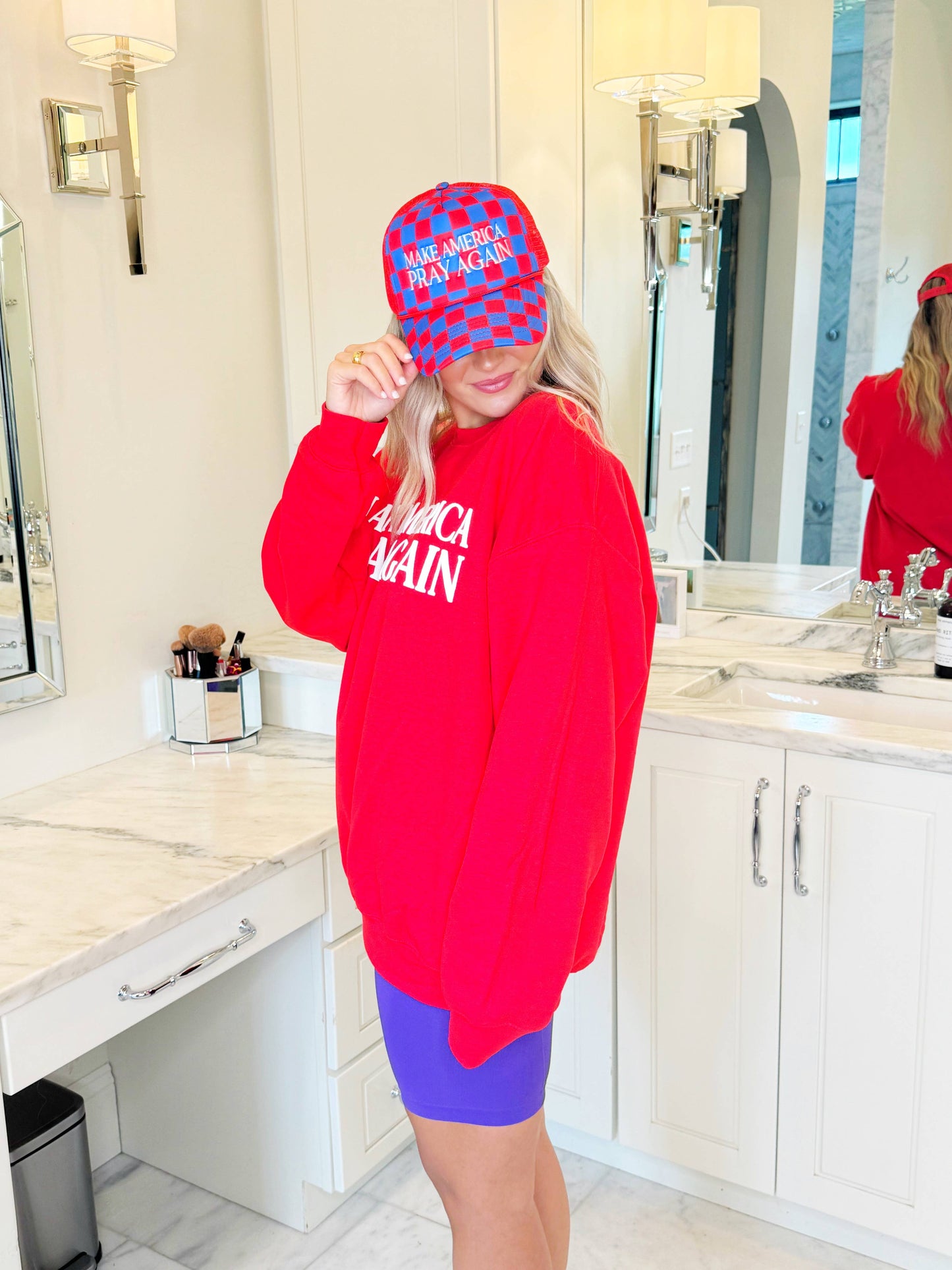 Blue/Orange Make America Pray Again Sweatshirt