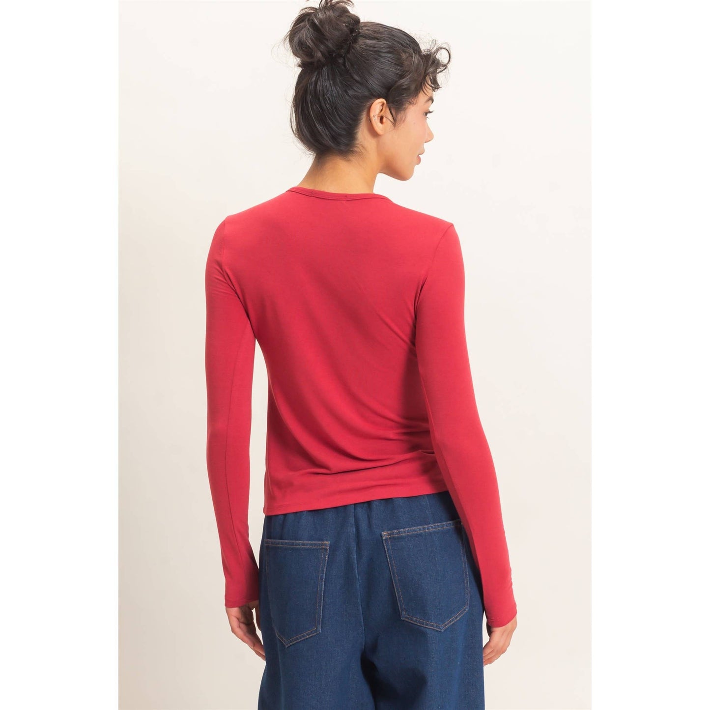 Crew Neck Long Sleeve Top