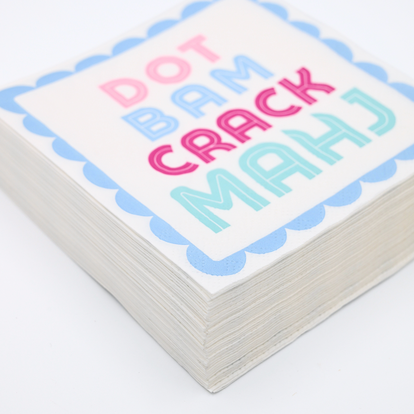 "Dot Bam Crack MAHJ" Cocktail Napkins