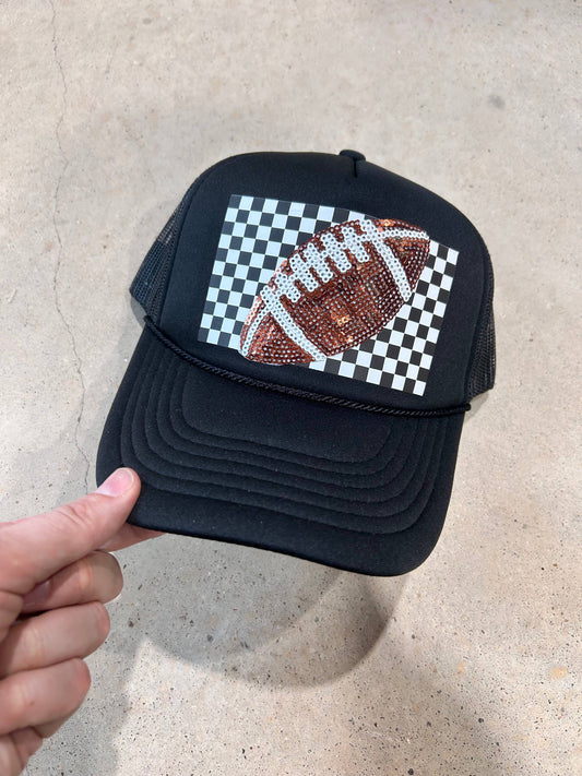 Retro Sequin Football Trucker | Game Day | Football Hat