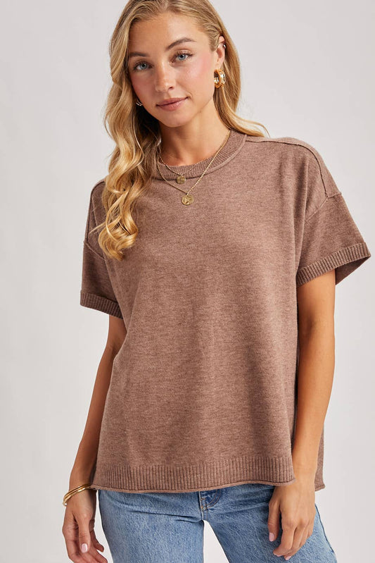 CREW NECK KNIT TOP