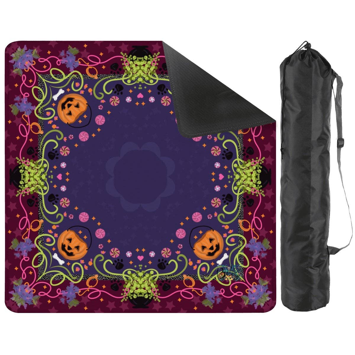 Halloween Wicked doggo Mahjong Mat 33"x33"