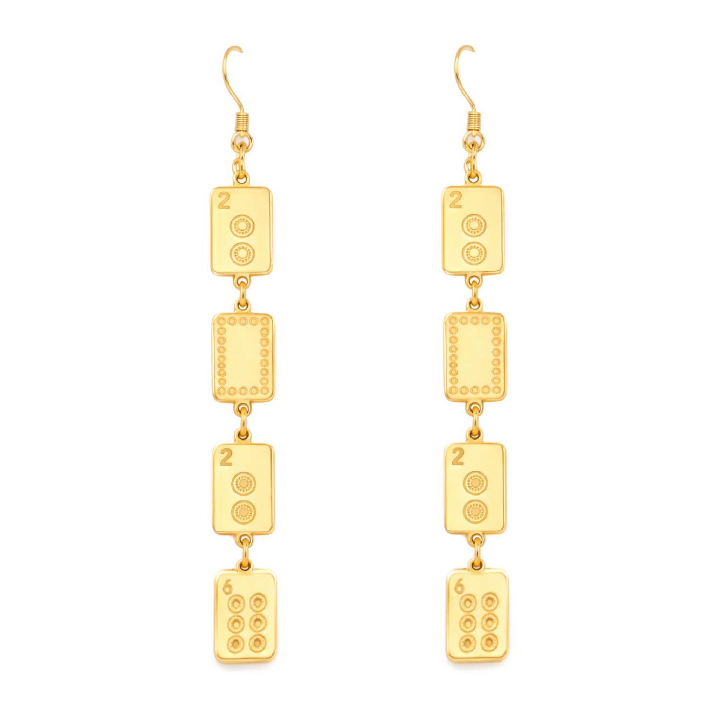 Mahjong Earrings Gold