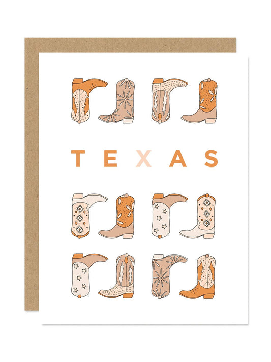 Texas Cowboy Boots Card